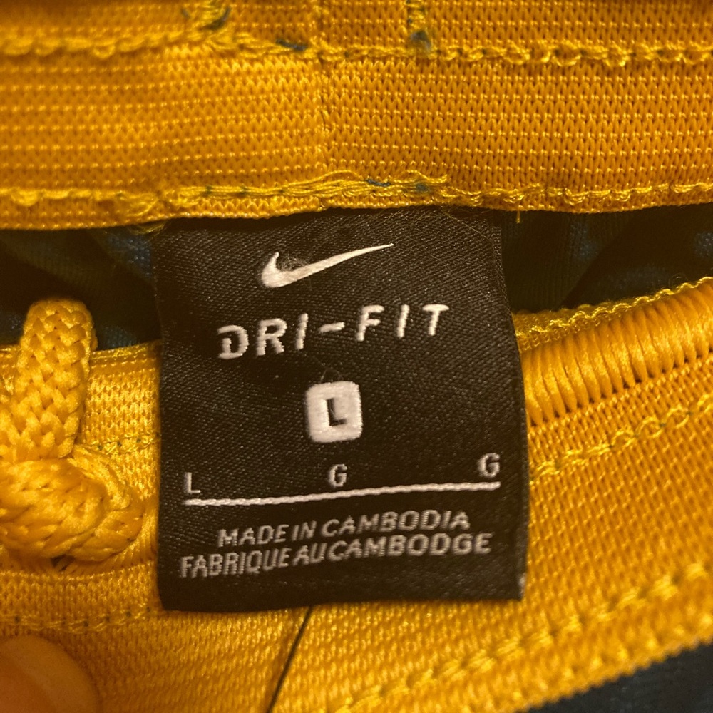 New Nike Basketball Shorts Green Gold Size L - Picture 4 of 9
